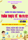 TOÁN THỰC TẾ 10;11;12 MỚI